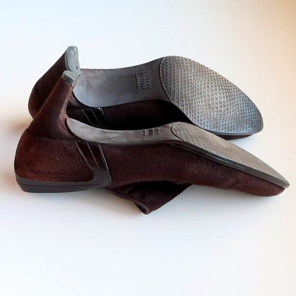 Stuart Weitzman Brown Suede Leather Pointy Almond Toe Heeled Ankle Boots Booties - Picture 14 of 16